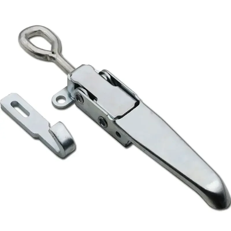 1 Set Heavy Duty Trailer Spring Hasp Container Door Handle Hasp Fastener Accessories, Truck Trailer Buckle Hasp Safety Latch