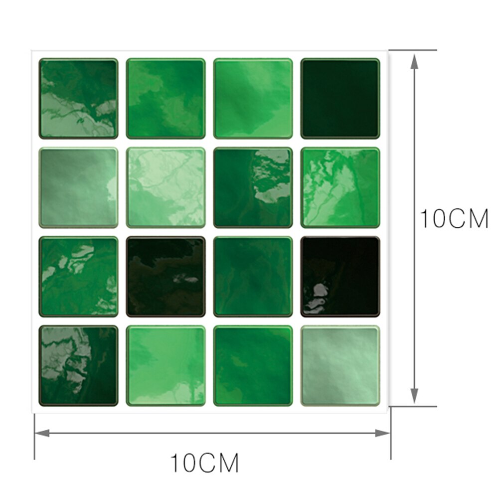 PVC Anti-collision Tile Stickers 10pcs/set DIY Waterproof Floor Decor Decal Mosaic Thickened Wall Tile Stickers: MSC065