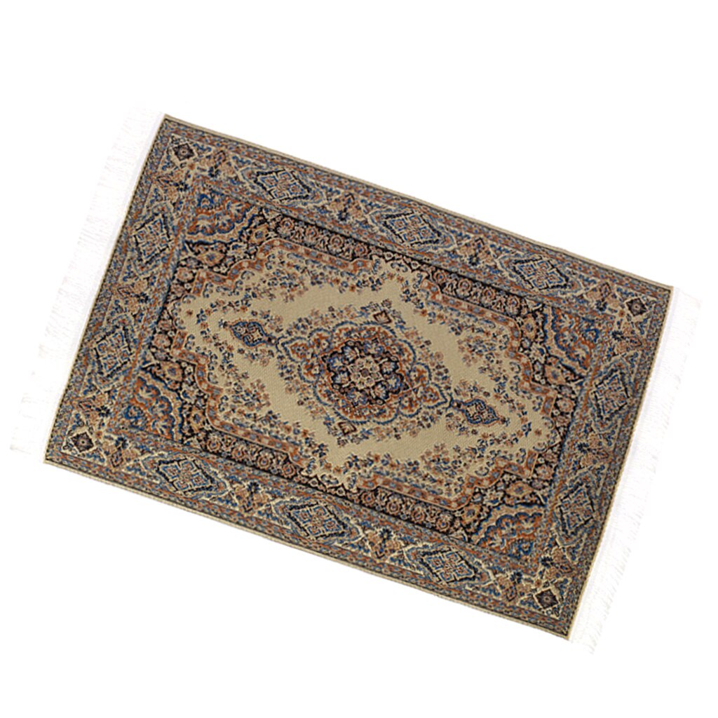 Ben progettato 1:12 Filo di Seta Tappeto Mestiere Miniatura casa delle bambole pavimento Bambole di Moda Tessuto Tappeto per la Casa Delle Bambole decorazione