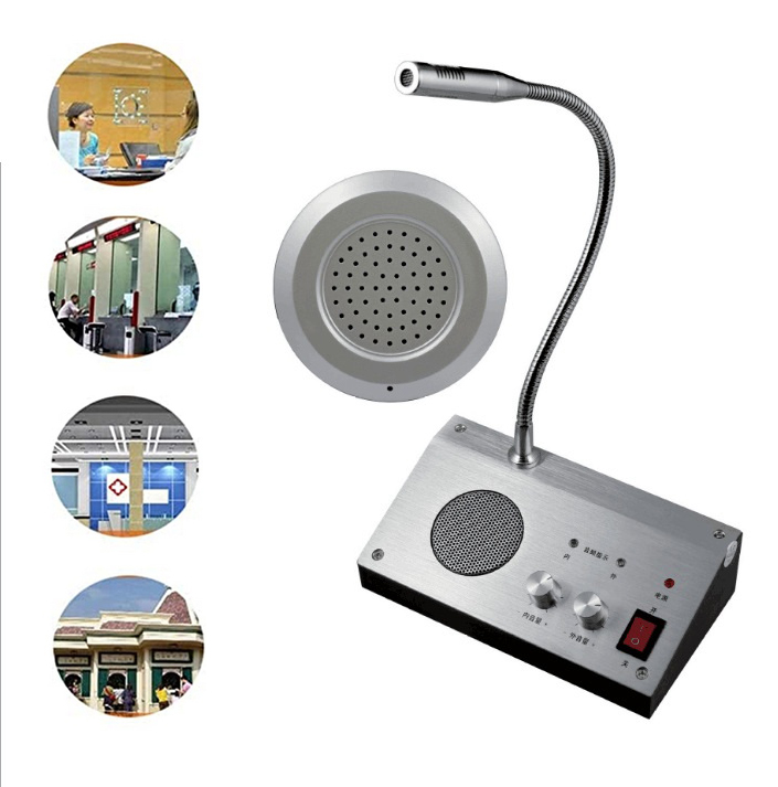 Vinduetæller intercom tale systemkommunikation tovejs intercom 9908 bankkontor hospital butik mikrofon ekstern højttaler
