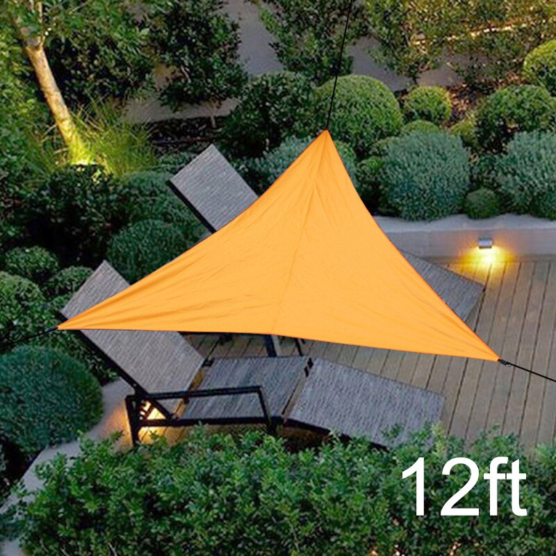 Spot UV Protection Canopy Outdoor Shade Triangular Rainproof Sunproof Awning Hogard: Yellow / S