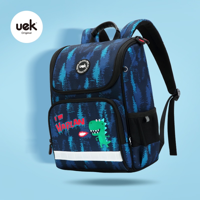 Uek Kid Primary Schoolbag Stationery Book Organizer Bag Backpack For School Girl Dinosaur Shoulders Toddler Boys Bookbag Student