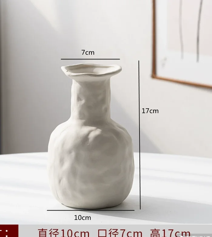 Nordic decoração casa vaso de flores preto e branco arte cerâmica minimalismo flores secas arranjo acessórios b & b ornamento: Amarelo limão