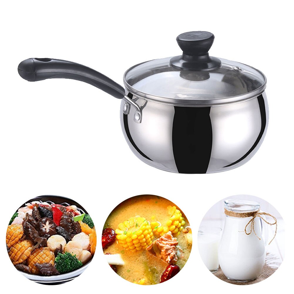 Sauce Pan Durable Stainless Steel For Induction Gas Anti Slip Handle Large With Vented Lid Home Cooking Kitchen Tools Soup Pot