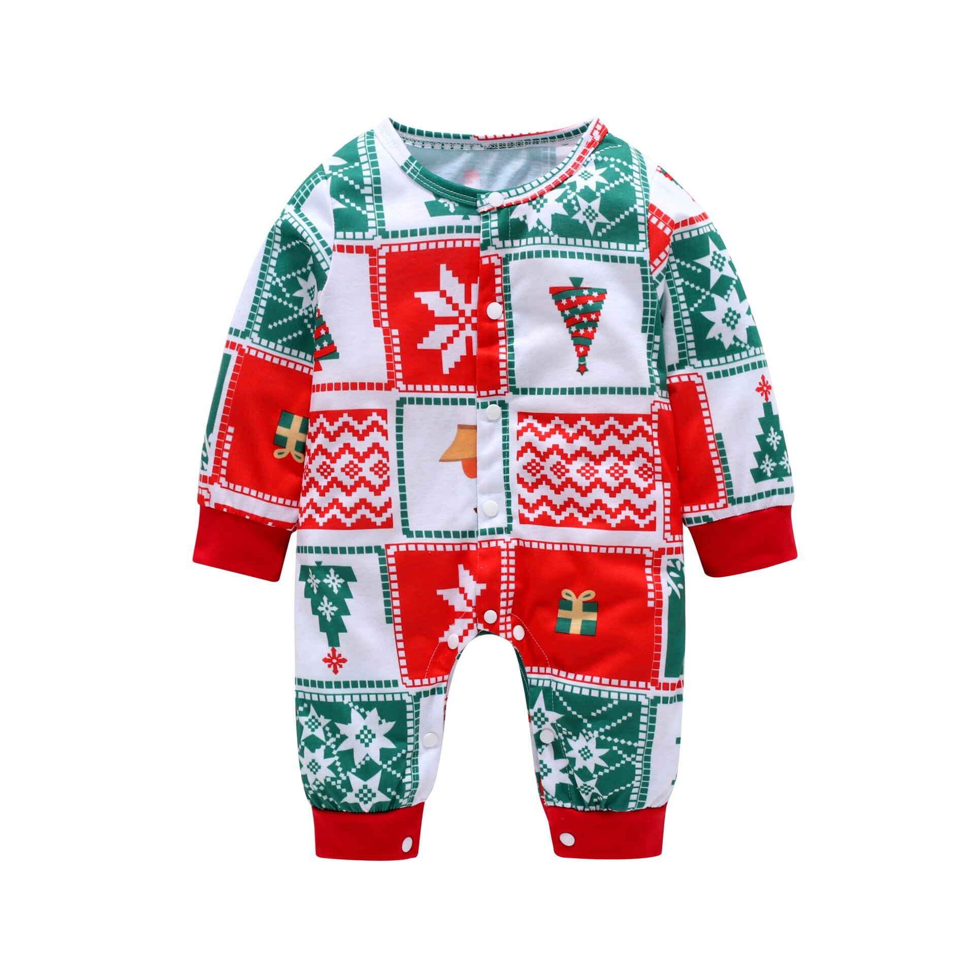 Pasgeboren Baby Jongens Meisjes Katoen Xmas Rits Romper Jumpsuit Outfits Set Baby Meisje Jongen Kerst Xmas Romper Baby Meisje Jongen