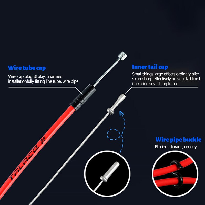 1 Set Front/ Rear Brake Gear Cable For MTB Road Bicycle Brake Line Bicycle Speed Line Fixed Gear Shifter Gear Brake Cable Cores