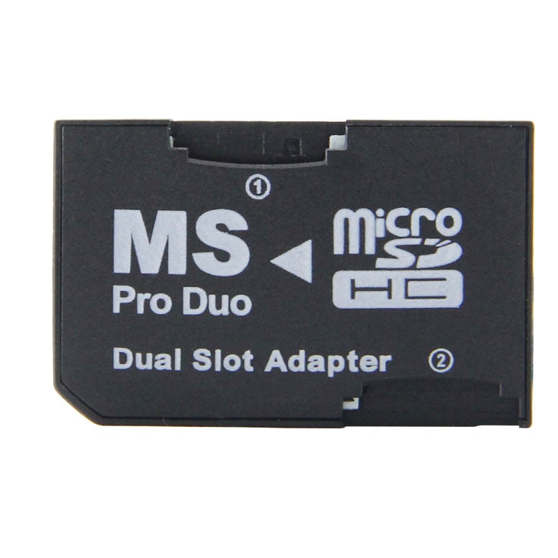 Tarjeta Micro SD de doble ranura para 2 tarjetas TF a Stick, adaptador de tarjeta MS Pro Duo para PSP, compatible con tarjeta TF de 64MB a 8GB, convertidor de memoria