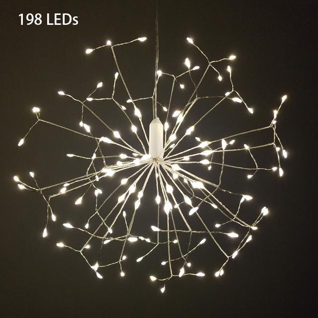 FÜHRTE Feuerwerk Schnur Lichter Löwenzahn Lampe Weihnachten Gebühr Lichter Girlande Angetrieben Durch AA Batterie Beleuchtung Hause Dekoration: 05 Weiß