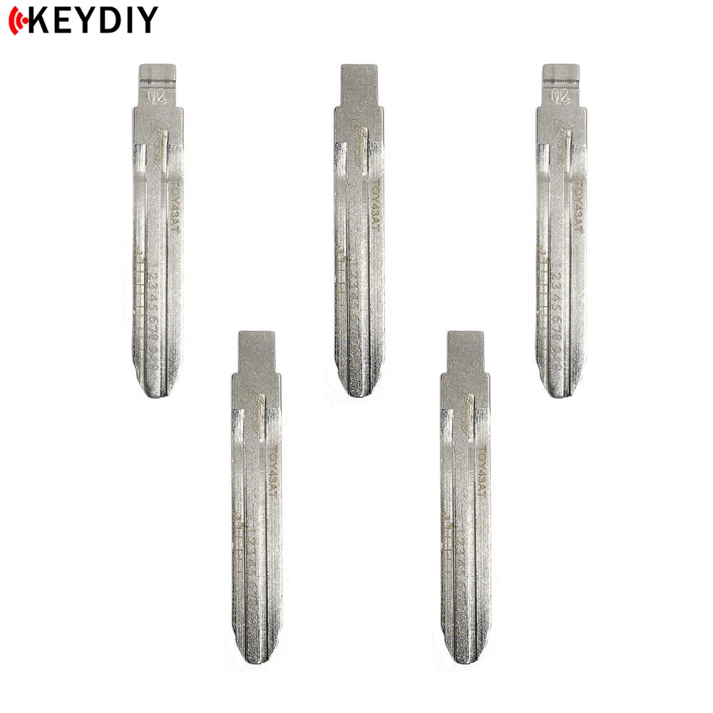 5/15/50pcs Uncut Metal NO. 02 Scale Blank Car Key KD MINI/KD900 Remote Blade TOY43AT for Toyota Camry/Reiz/Corolla 02#