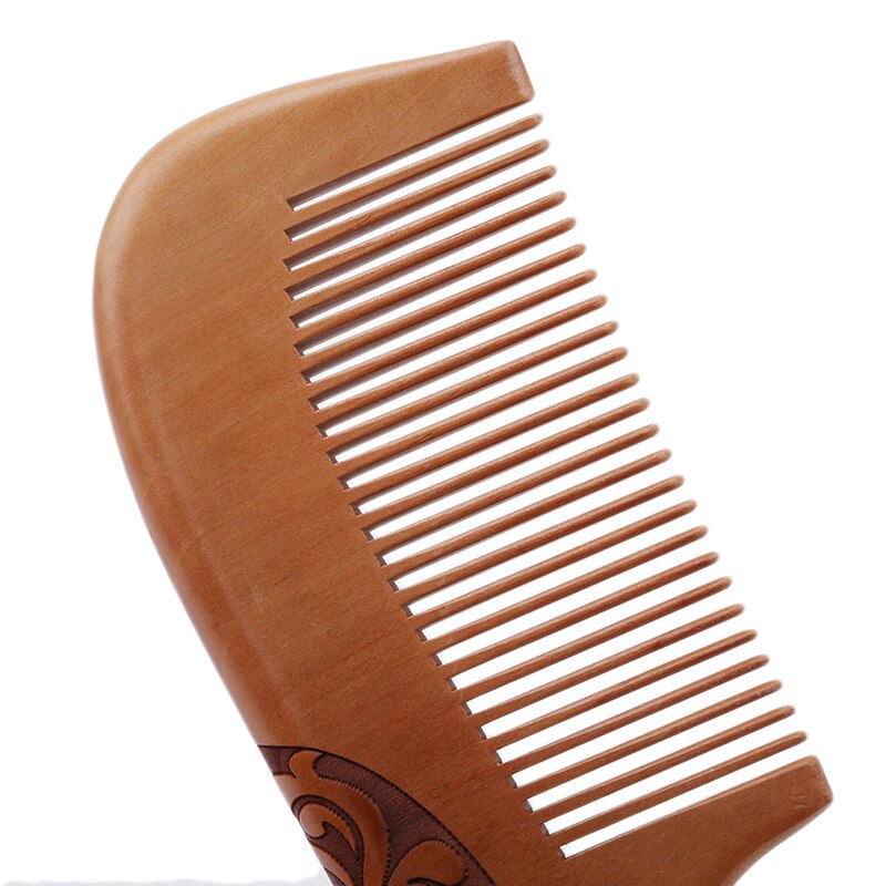 19cm Length 1 Pc Natural Wood Comb Close Teeth Anti-static Head Massage Beard Hair Care Wooden Tools Beauty Accessories
