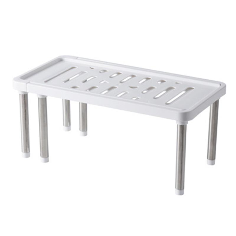 Rvs Opslag Plank Schoenenrek Kast Houders Ruimtebesparend Garderobe Planken Keuken Organizer: WHITE
