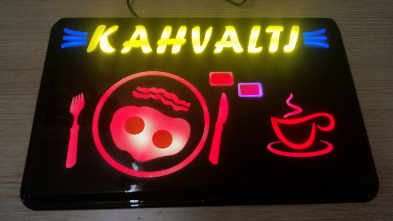 Led Signage BREAKFAST "OPERATED 16 COLOR" 46 X30cm