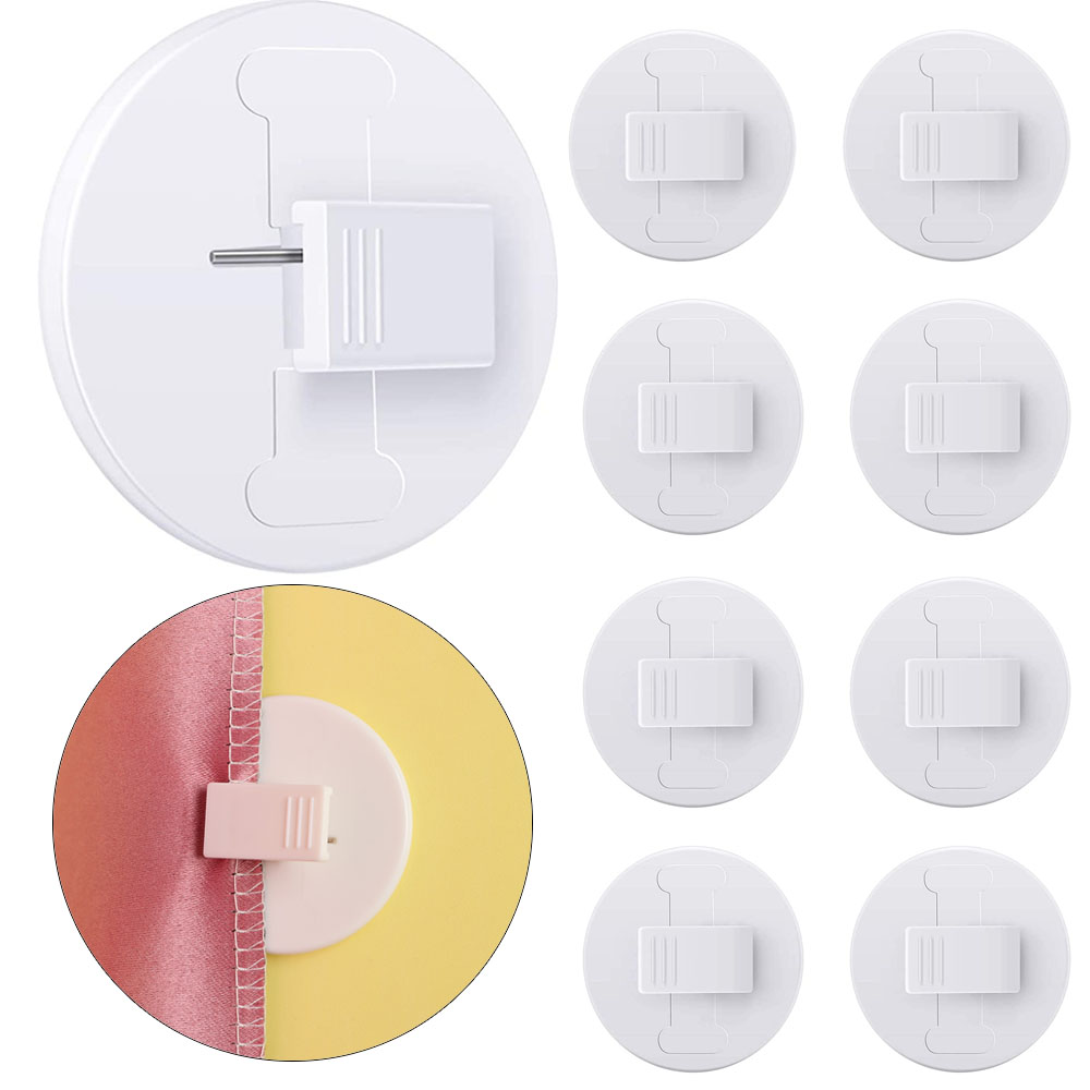 1Pcs Gordijn Clips Gesp Zelfklevende Winddicht Splash Guard Naadloze Douchegordijn Bevestigingsclip Badkamer Accessoires