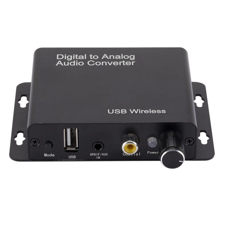Digital To Analog Audio Converter Amplifier Decoder With 3.5AUX Optical Fiber Bluetooth 5.0 Audio Adapter Receiver