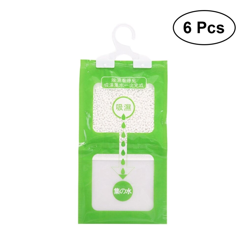 Bolsa para colgar en armario ropero, para humedad, Vitrina armario ropero bolsas deshumidificadoras, agente de secado higroscópico, antimoho, 1 unidad: Green 1