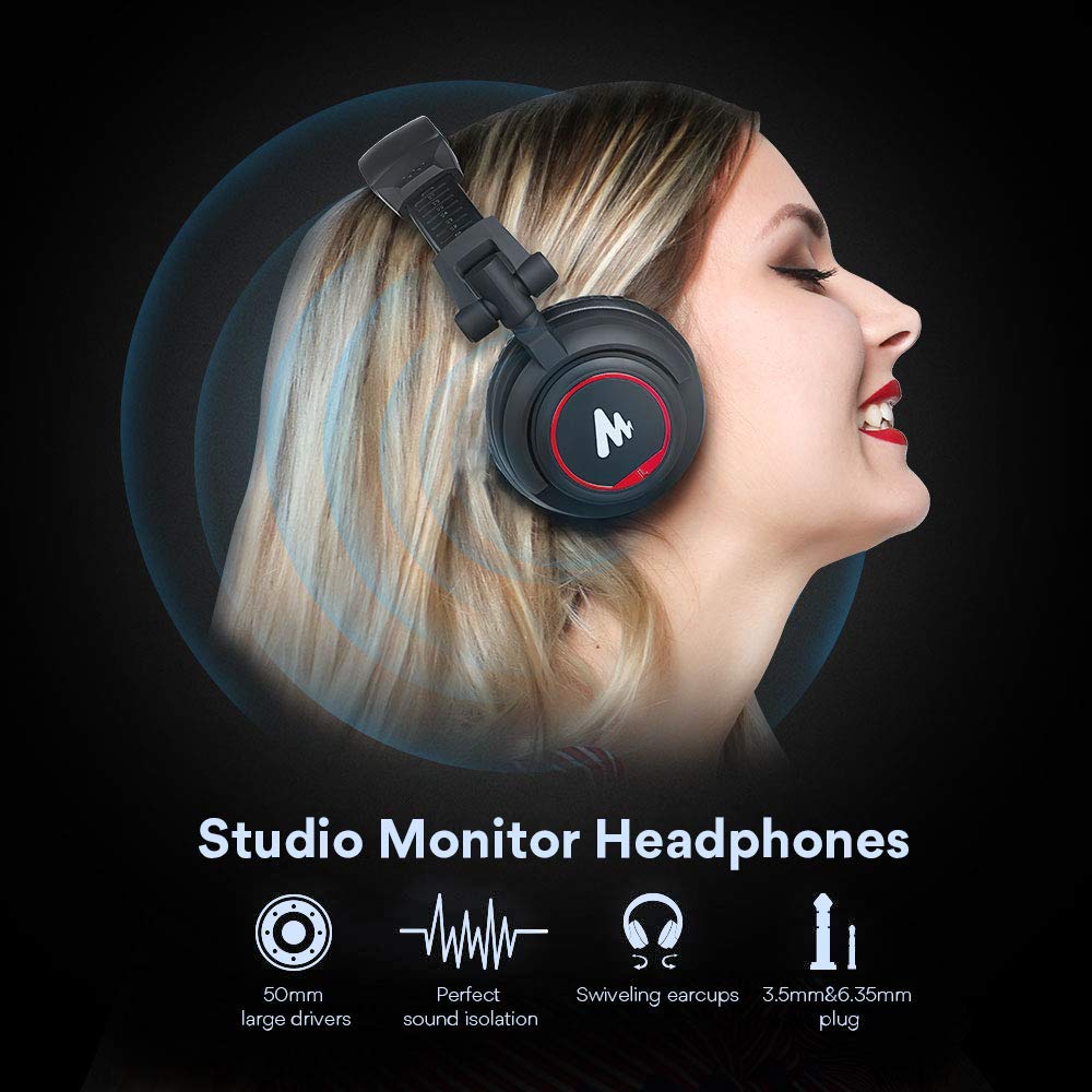 Studio Monitor Kopfhörer Über Ohr mit 50mm Fahrer MAONO AU-MH501