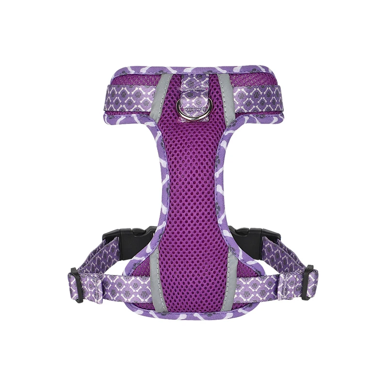 Arnés con estampado de malla transpirable para perro, chaleco cómodo para mascotas, tamaño ajustable para perros pequeños y medianos: XS / Blanco