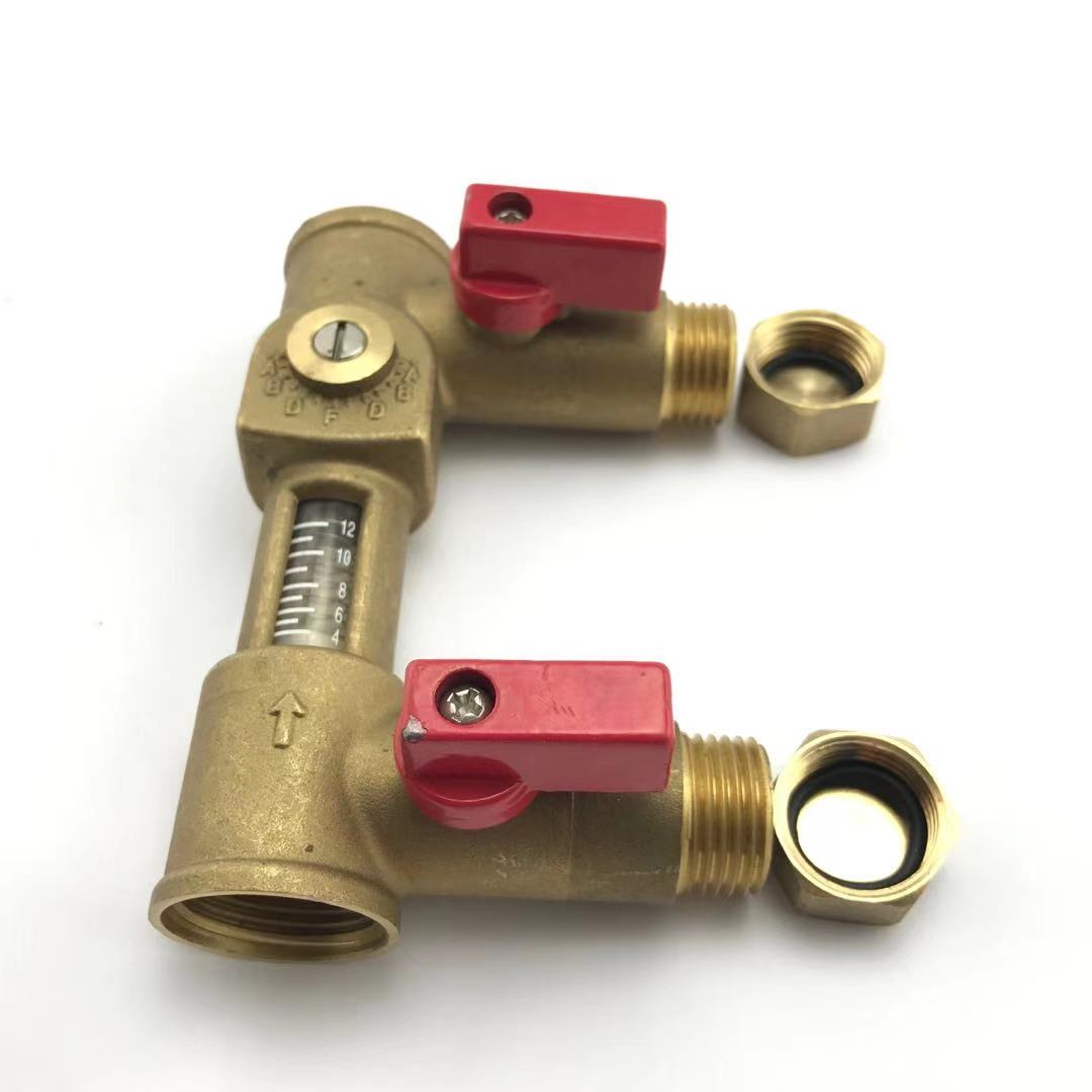 G3/4" Mechanical Flow Meter Direct Reading 4-12L/min USC-MS43TB Spring flowmeter Brass Flow reader Balancing Valve
