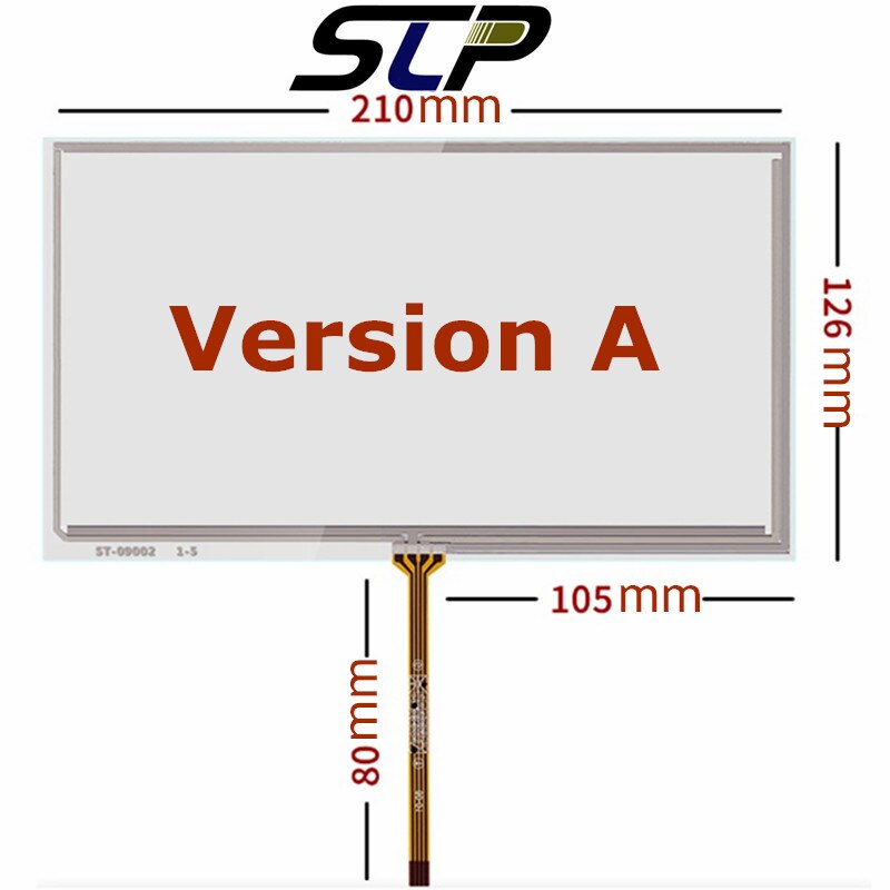 9"Inch TouchScreen For HSD090IDW1 AT090TN10 AT090TN12 GPS Resistance Handwritten Touch Panel Screen Glass Digitizer 210mm*126mm: Version A