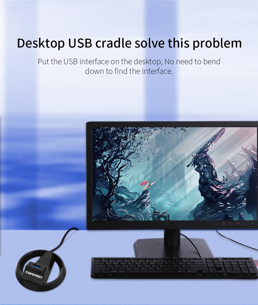 High Speed USB 3.0 Extension Cable Comfast CF-U316 Base With Booster Repeater Extender for usb wifi adapter 1.5M extension Cable