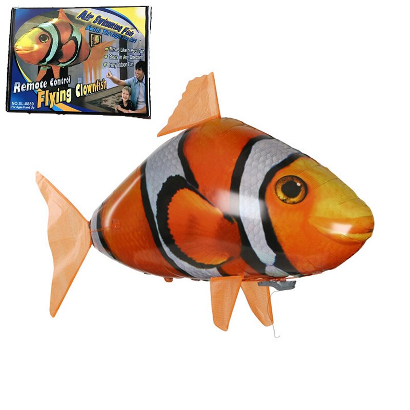 Tubarão de controle remoto, balão de brinquedo dirigível que nada no ar, peixe palhaço para presente, decoração de festa: Clownfish with box