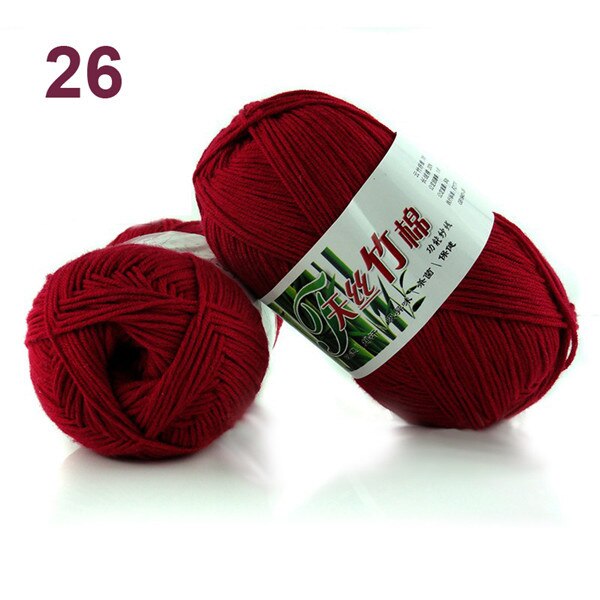 50g Weiche Glatte Natürliche Bambus Baumwolle Hand betroffen Garn Baby Milch baumwolle Garn Hand Gestrickte häkeln garn DIY Lappen Puppe: 26