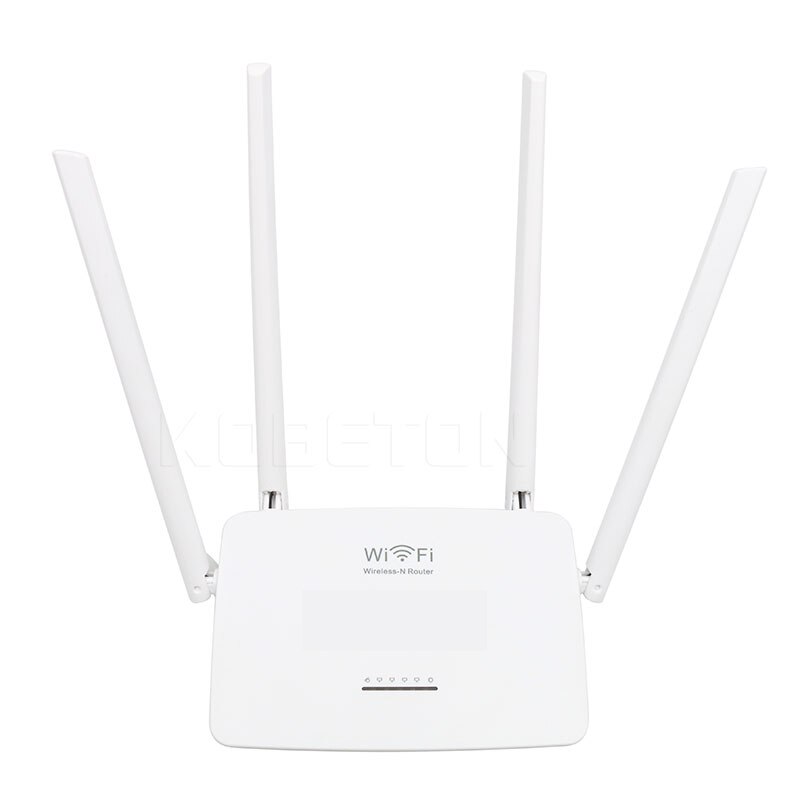 Kebidu original 300 mbps trådløs wifi router med 4 antenner engelsk firmware wi-fi repeater extender 5 porte  rj45 nyeste