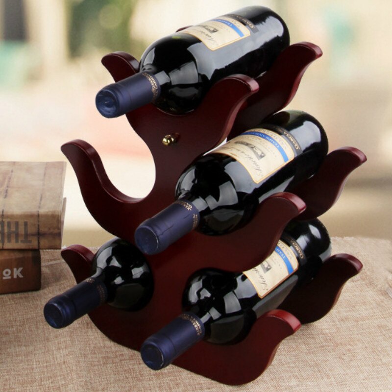 Solid Wood Wind Rack Decoration European-Style Wine Rack Wine Glass Rack Household Wine Rack Wine Cabinet Showing Stand Wine Set: F