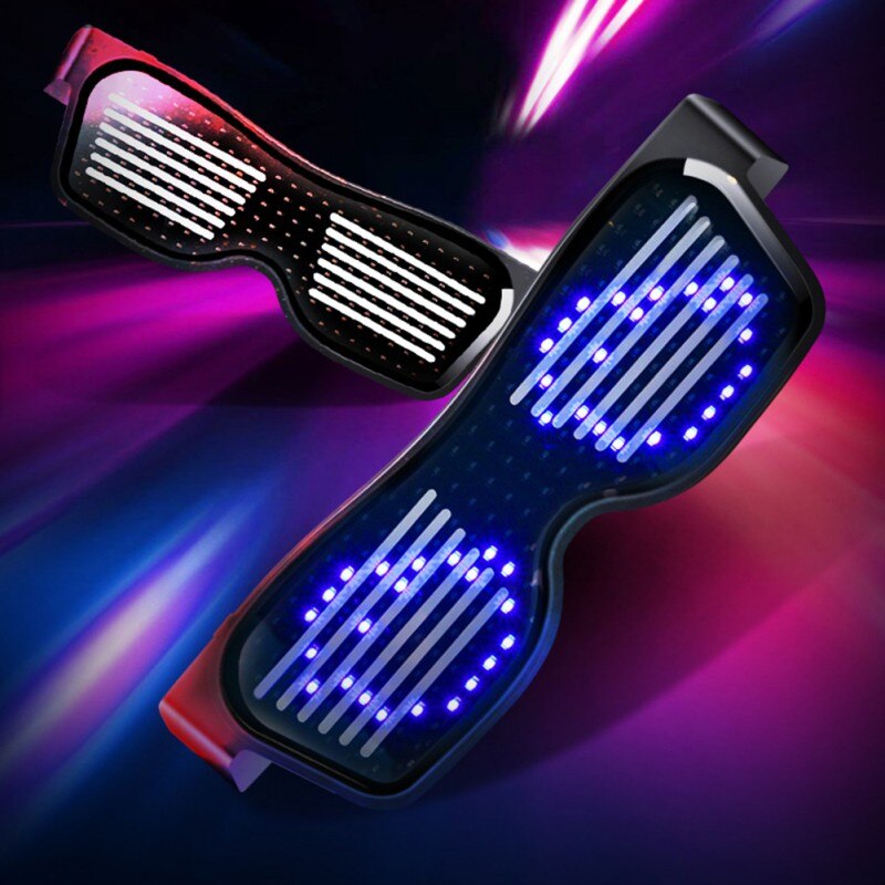 Lunettes de fête Led Bluetooth magique, contrôle par application, lumineux, Emd Dj, lunettes de fête électriques, décor de noël