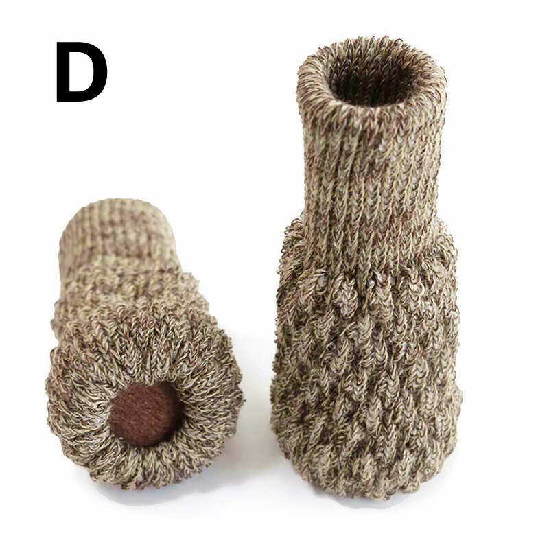 4 stk 8*5cm strikkebord stole ben betræk sokker gulvbeskytter skridsikre møbel fødder ærmebetræk bord stol ben sokker: D