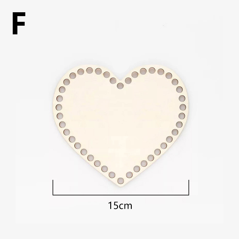 1pc Häkeln Holz Korb Basis Hand gewebte leer Unterseite Tasche Bord Kreative Diy Korb Weben Handwerk Machen Liefert: Schwarze Walnuss