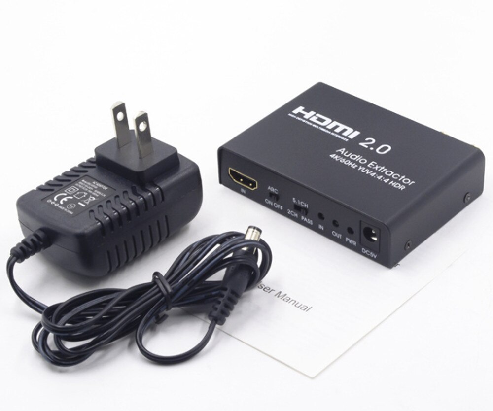HDMI 2.0 Audio Splitter Ultra HD 1 In 1 Out Digital Optical Audio Left and Right Channel 4K/60Hz: UK