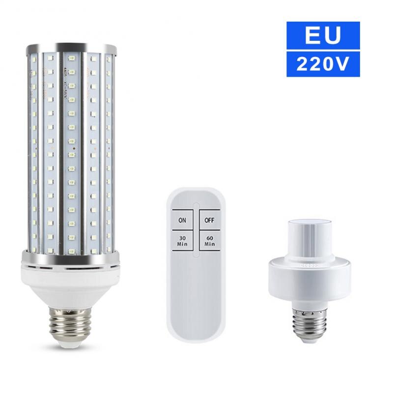 60W LED Germicidal UVC Lamp E27 Ultraviolet UV Lights Corn Bulb Disinfection Lamp Sterilization LED Lights Lampada uv Germicida: 220V white