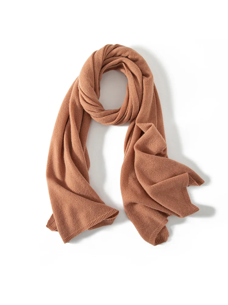 Bufanda de Cachemira de lana para mujer, Pashmina sólida básica, bufandas grandes simples, chal de Cachemira, envolturas exteriores ligeras, Hijab Delgado, Otoño e Invierno: CAMEL