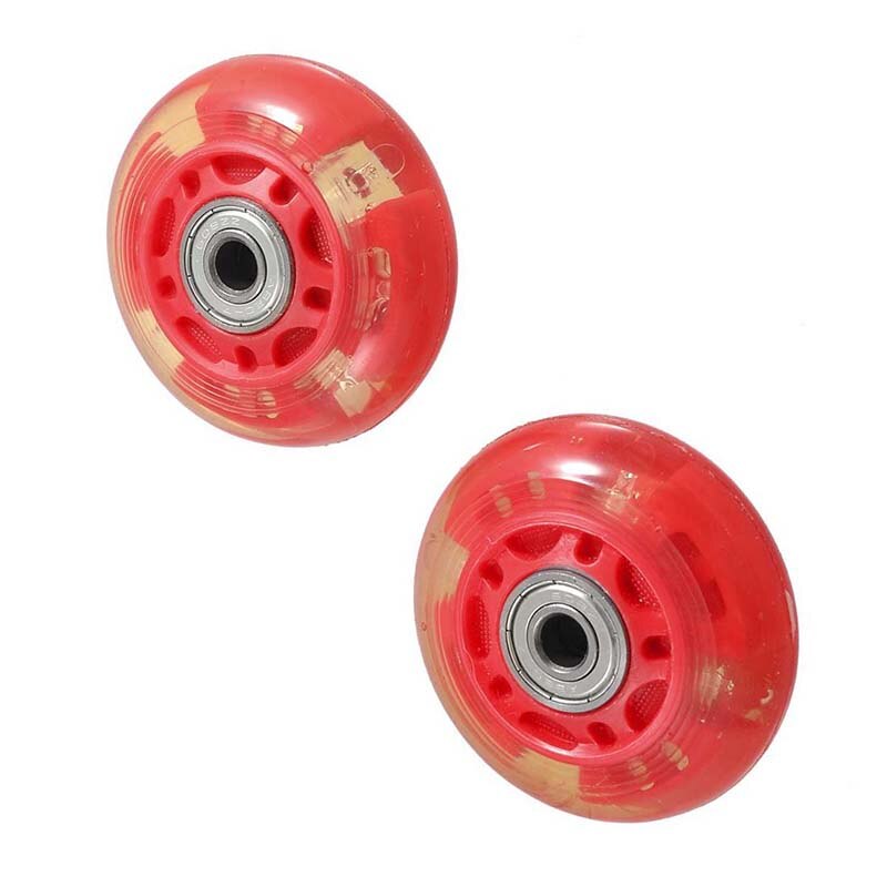 1 par 8mm diâmetro 608zz rolamento inline scooter patinação roda de skate vermelho