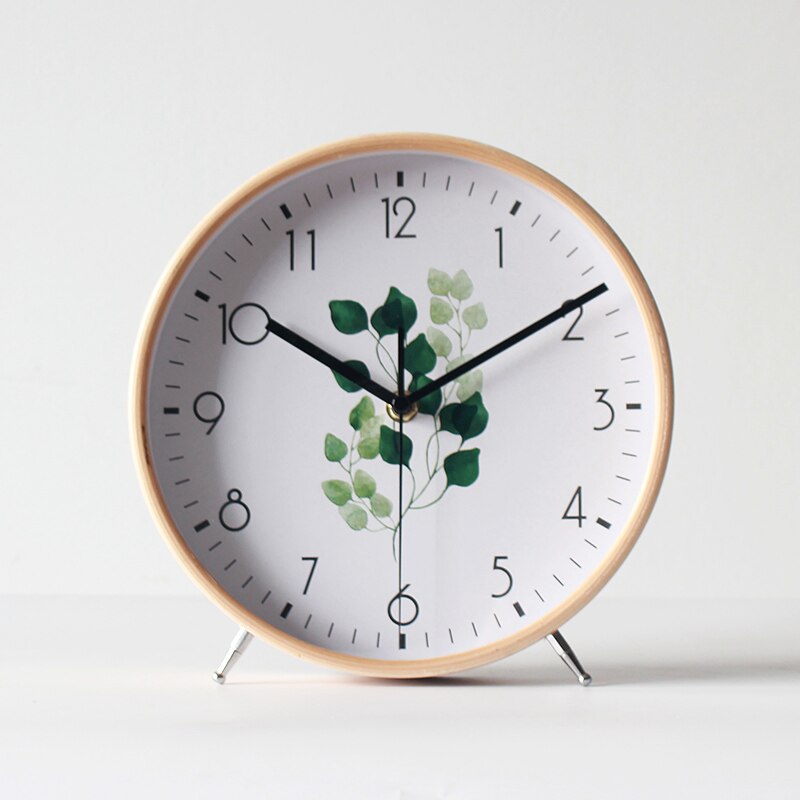 Desktop Clock Living Room Household Simple Clock Pendulum Desktop Pendulum Clock Individual Silence Clock: Plum