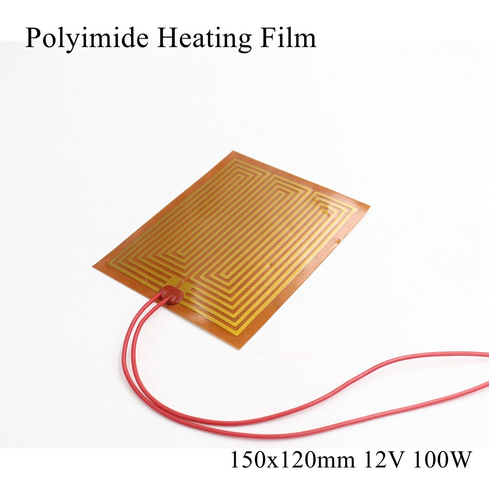 Plaque Film chauffant en Polyimide 5V 12V 24V PI | Coussin pour panneau chauffant électrique, tapis électrotherma adhésif Flexible, aluminium chauffant l'huile: 150x120mm