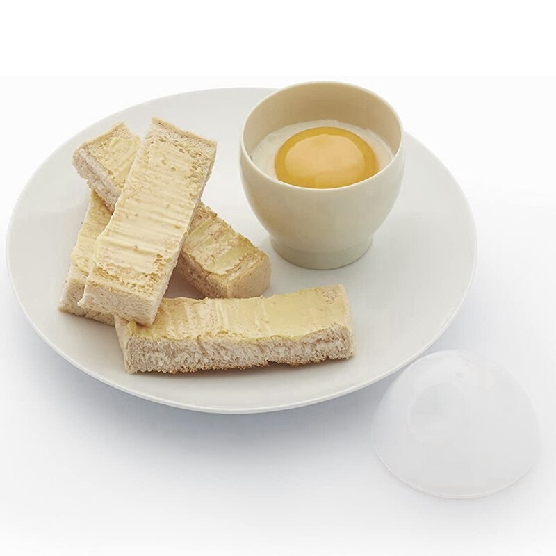 Mini söt ångad äggkopp för mikrovågsugn, bekväm och näringsrik frukostkokt äggkopp , 2 stycken
