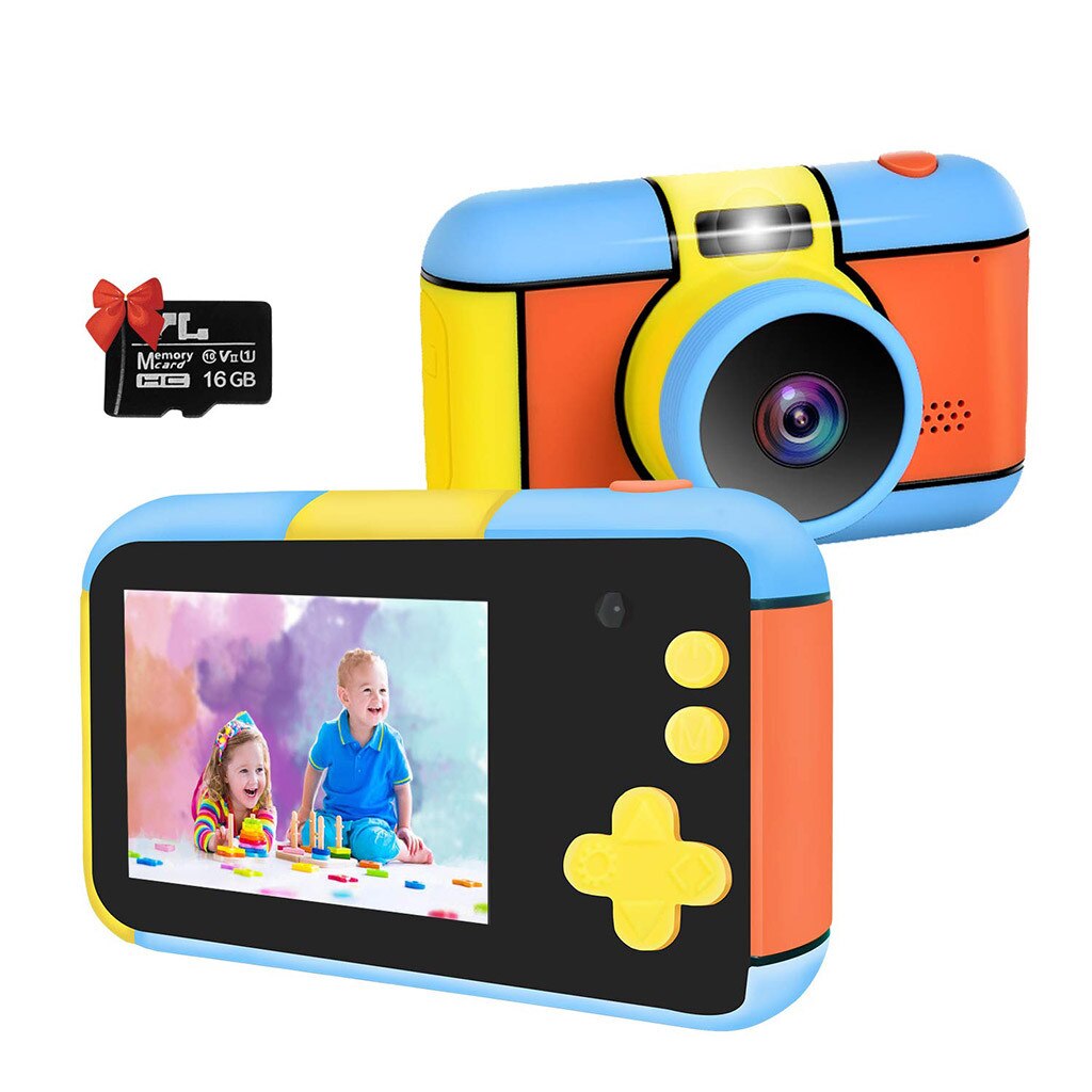 Kinder Digitale Mini Cartoon Kamera Kinder Video Kamera Kreative Geburtstag 2,4 zoll IPSQ full view HD bildschirm Front LED flash: Default Title