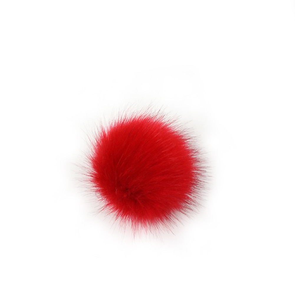 8cm fluffig päls pompom för väskor klädestillbehör antipress konstgjord polyester pom pom boll för hattar stickade mössor