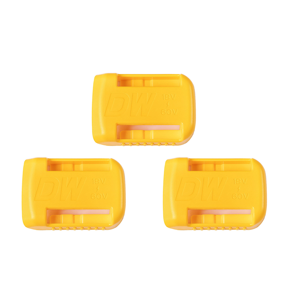 1/2/3pcs for Dewalt 18V 20V 60V Battery Holder Wall Storage Mounts Stander Mount Display Hanger Dock Battery Belt Buckle Yellow: 3  pcs yellow