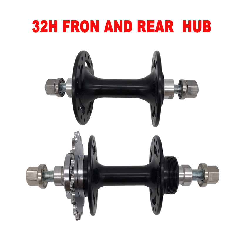 MAXFORD bicicleta Fixie Hub bicicleta cubo de aluminio rueda libre rodamiento sellado 32H 36H piñón fijo bicicleta pista piezas de ciclismo: Rojo