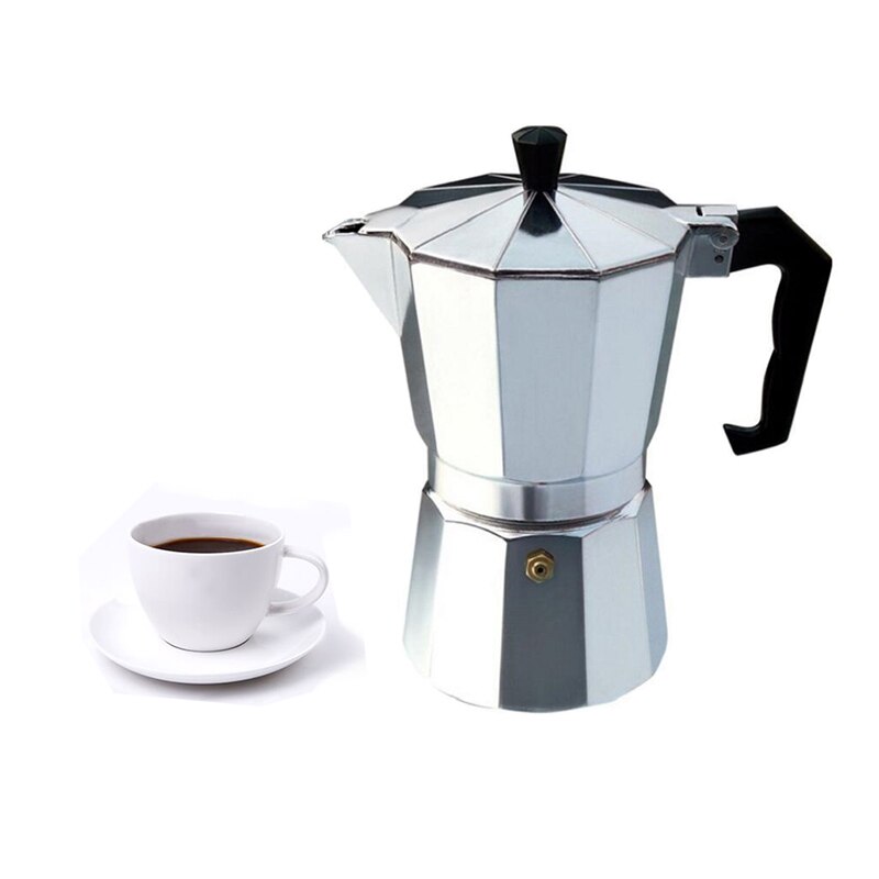 Cafetera italiana mocha, cafetera de 9 tazas, 12 tazas, cafetera de horno de aluminio, utensilios de cocina, electrodomésticos de despensa