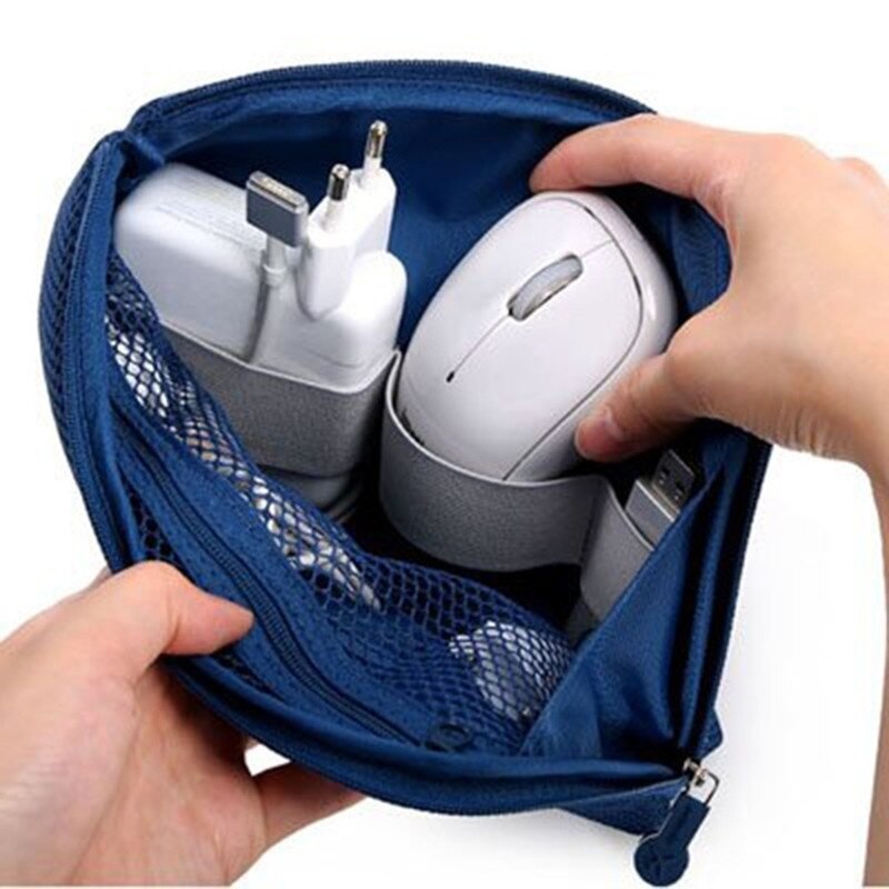 Bærbar opbevaringspose digital gadget usb-kabel øretelefon pen rejsetasker kosmetisk makeup sag bhd 2