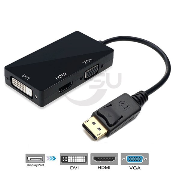 DP do HDMI VGA Adapter DVI kabel Displayport konwerter Port wyświetlacza Adapter wideo do komputera Laptop Monitor projektor HDTV: DP to Three in one