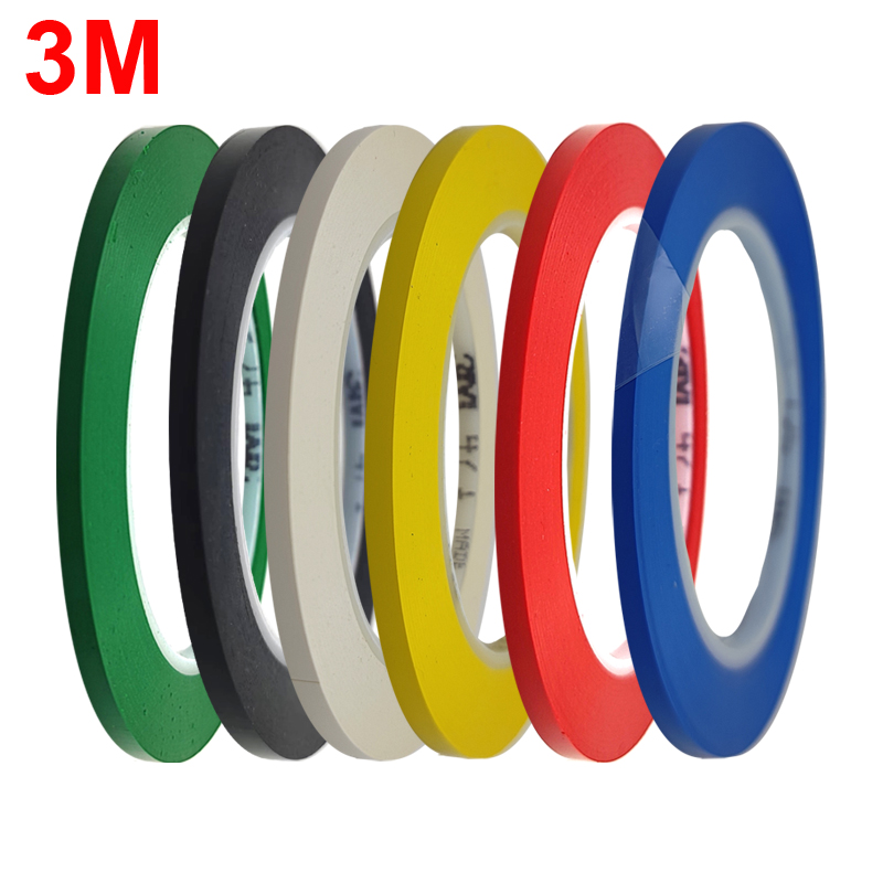 Cinta de vinilo de 3mm de ancho, 3M 471, adhesivo individual para marcar suelos, enmascarar pintura, decoración de coche y motocicleta DIY, 33 metros/largo