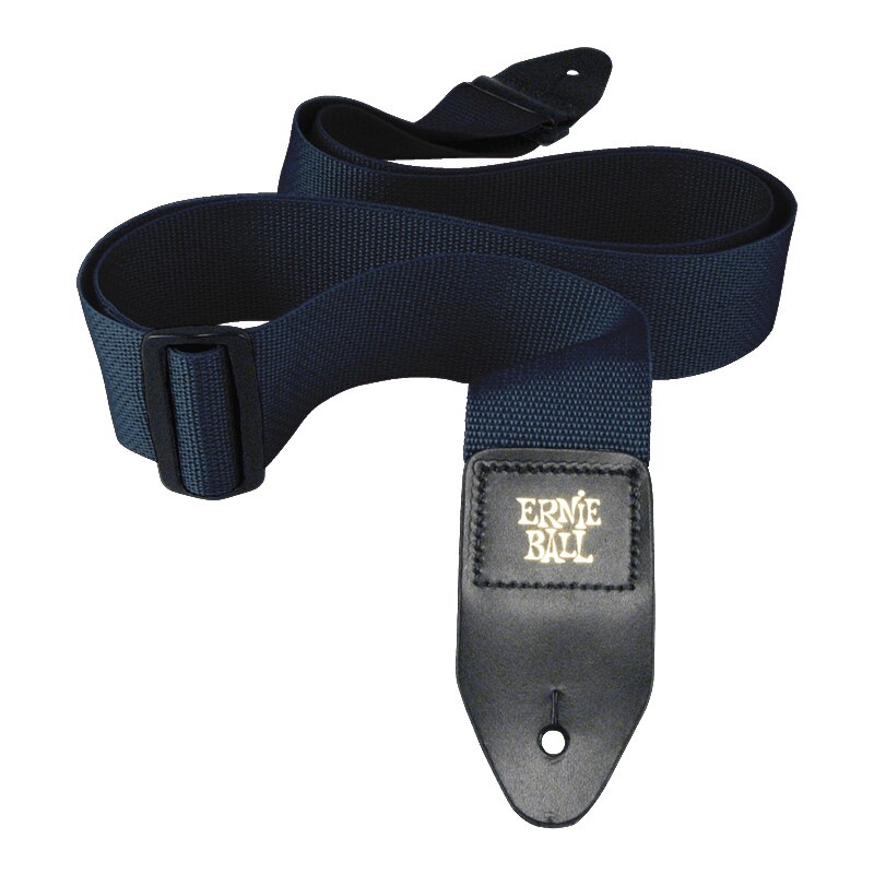 Ernie ball polypro gitaarband met leren uiteinden, comfortabele gitaarband voor akoestische, folk-, elektrische gitaar en basgitaar.: Marine