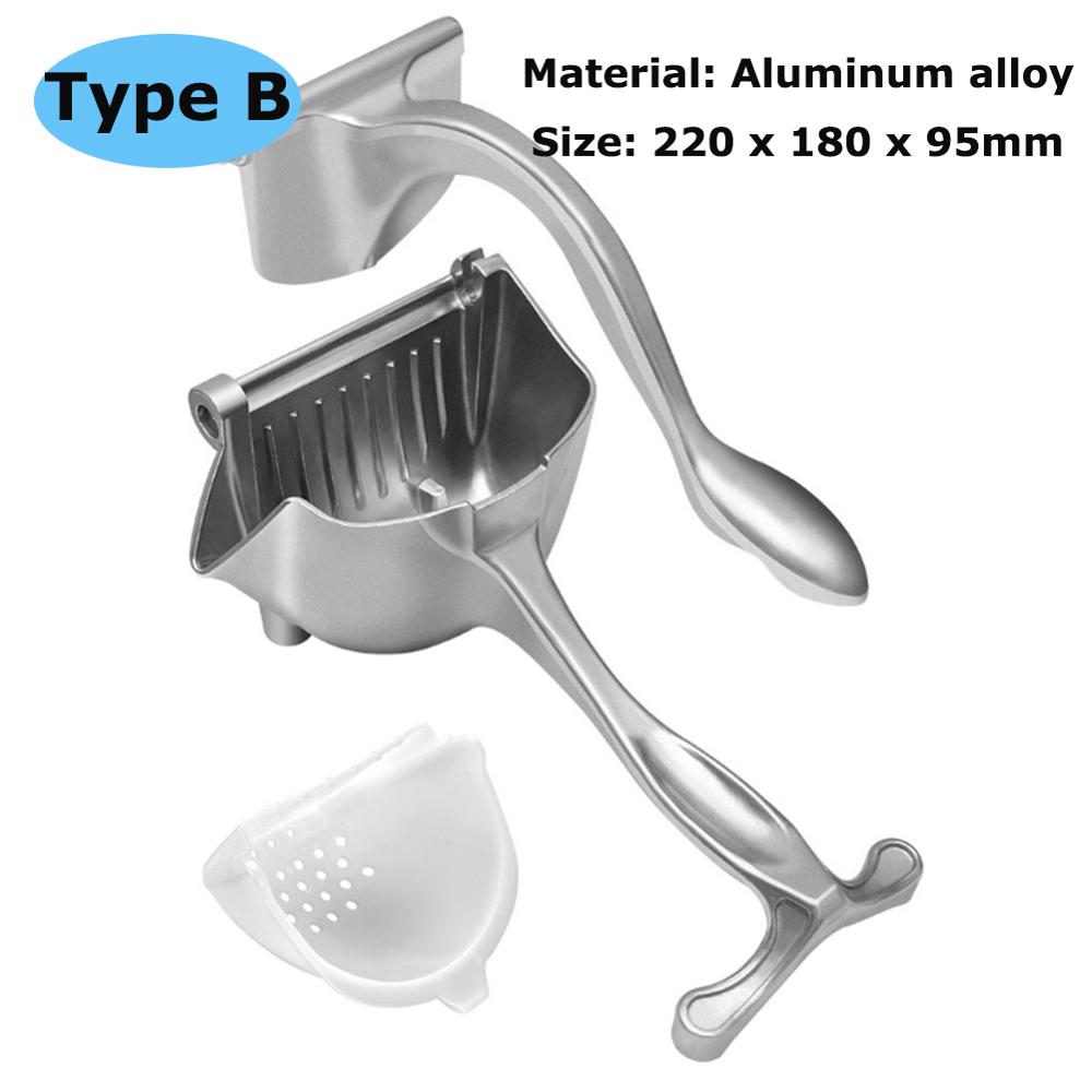 Aluminum Alloy Manual Juicer Fresh Fruits Squeezer Citrus Orange Lemon 100% Original Juice Machine Kitchen Tools: B