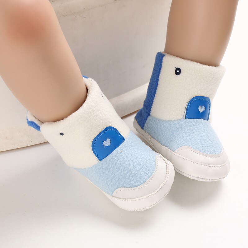 2020Baby Jongens Meisjes Laarzen Voor Pasgeboren Leuke Cartoon Dier Schoenen Baby Peuter Eerste Wandelaars Super Warm Houden Sneeuwveld Boot: C-392-light blue / 0-6 months