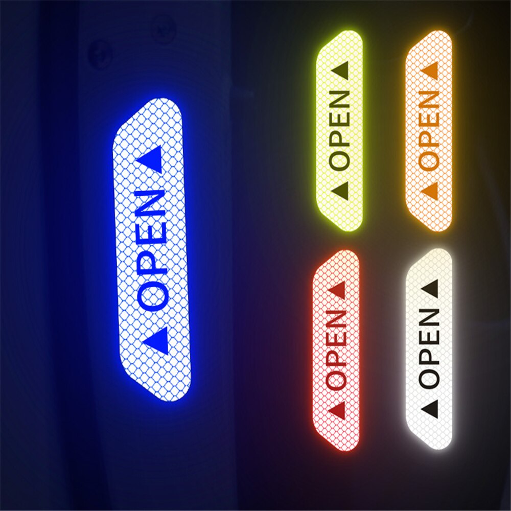 Car Door Stickers OPEN Reflective for Geely Vision SC7 MK CK Cross Gleagle SC7 Englon SC3 SC5 SC6 SC7 Panda
